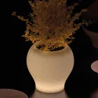 Alabaster Polyethylene Luminous Garden Vase Made in Italy - Lotus Viadurini