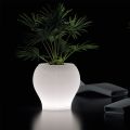 Selva - Luminous Garden Vase in White Polyethylene Made in Italy