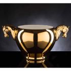 Indoor Vase in White Ceramic or 24k Gold Handmade in Italy - Jacky Viadurini