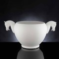 Indoor Vase in White Ceramic or 24k Gold Handmade in Italy - Jacky
