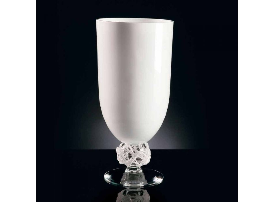 Indoor Stained Glass Vase Handcrafted in Italy - Crezia Viadurini