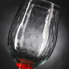 Indoor Vase in Murano Glass with Red Detail Made in Italy - Copernicus Viadurini