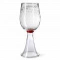 Indoor Vase in Murano Glass with Red Detail Made in Italy - Copernicus