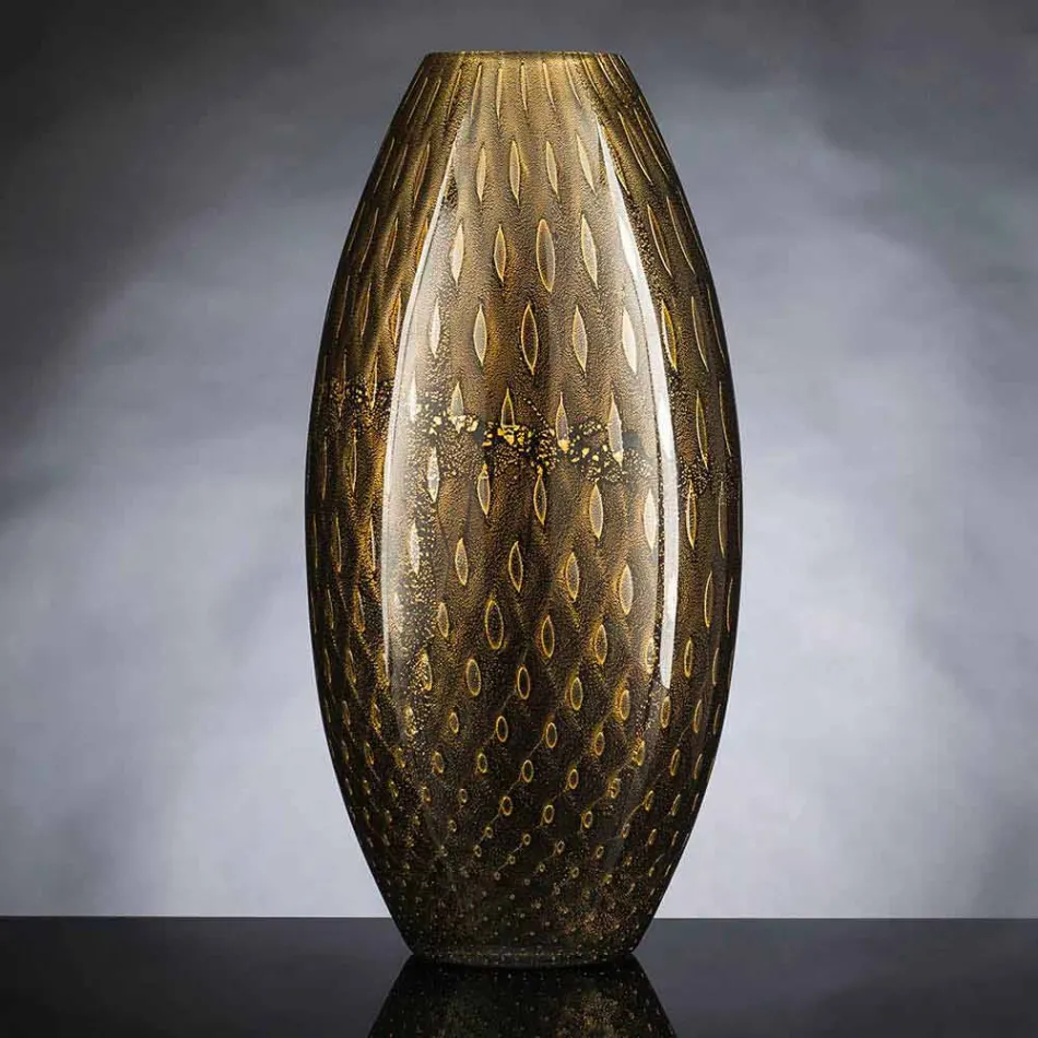 Indoor Vase in Colored Murano Blown Glass Made in Italy - Asper Viadurini