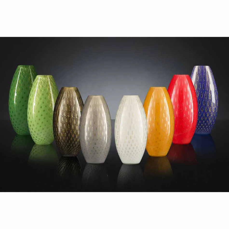 Indoor Vase in Colored Murano Blown Glass Made in Italy - Asper Viadurini