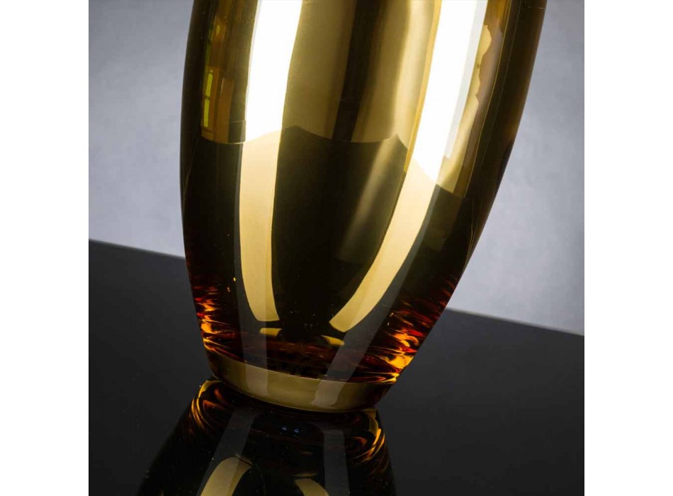Indoor Vase in Blown Glass Gold Finish Handmade in Italy - Taka Viadurini