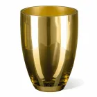 Indoor Vase in Blown Glass Gold Finish Handmade in Italy - Taka Viadurini
