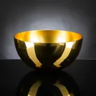 Round Indoor Vase in Blown Glass 24k Gold Finish Made in Italy - Golden Viadurini