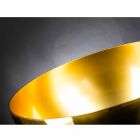Round Indoor Vase in Blown Glass 24k Gold Finish Made in Italy - Golden Viadurini