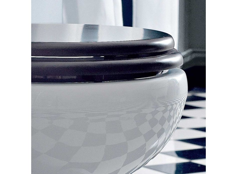 Floor Vase Classic Design Back To Wall in Made in Italy Ceramic - Marwa Viadurini