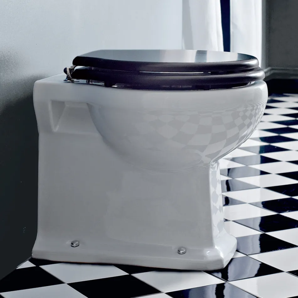 Floor Vase Classic Design Back To Wall in Made in Italy Ceramic - Marwa Viadurini