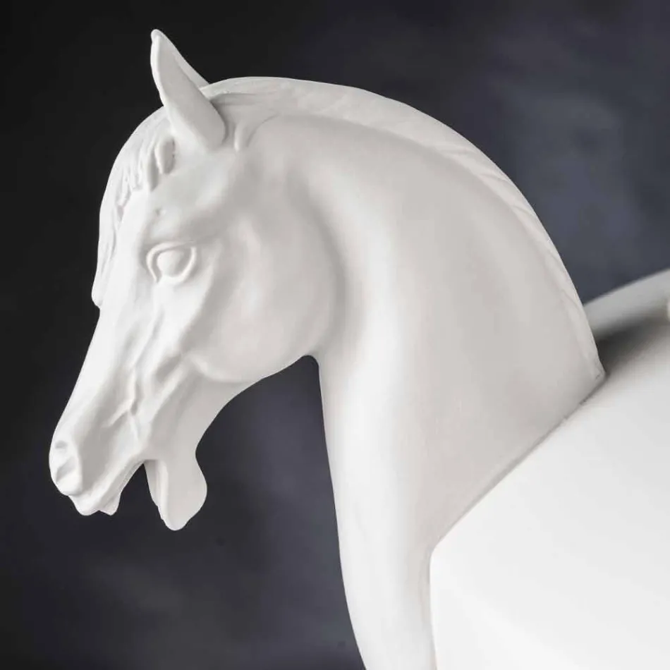 Handcrafted Decorative Vase in White Ceramic or 24k Gold Made in Italy - Jakcy Viadurini