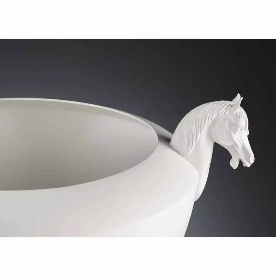 Handcrafted Decorative Vase in White Ceramic or 24k Gold Made in Italy - Jakcy Viadurini