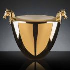 Handcrafted Decorative Vase in White Ceramic or 24k Gold Made in Italy - Jakcy Viadurini