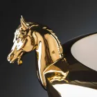 Handcrafted Decorative Vase in White Ceramic or 24k Gold Made in Italy - Jakcy Viadurini