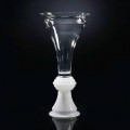 Indoor Decorative Glass Vase with White Base Made in Italy - Catia