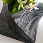 Decorative Design Vase in Bardiglio or Carrara Marble Made in Italy - Prisma Viadurini