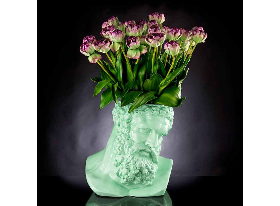Handmade Colored Ceramic Decorative Vase Made in Italy - Maciste Viadurini