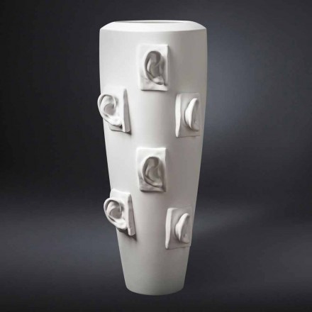 Decorative Ceramic Vase with Decorations Handmade in Italy - Capuano Viadurini