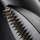 Decorative Vase in Matt Black Ceramic Handmade in Italy - Medina Viadurini