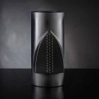 Decorative Vase in Matt Black Ceramic Handmade in Italy - Medina Viadurini