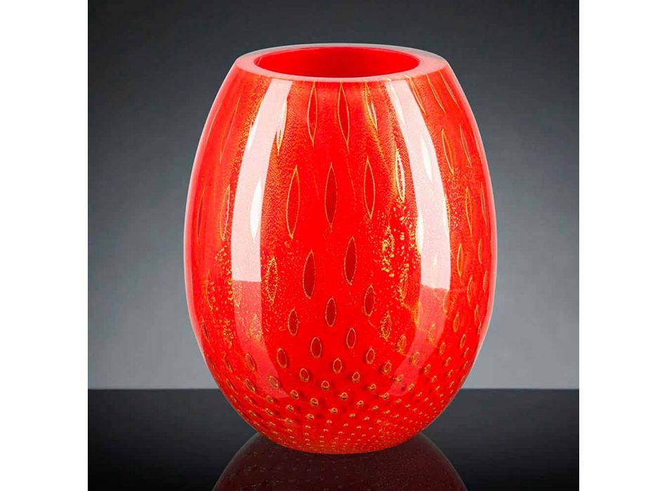 Decorative Vase in Colored Murano Blown Glass Made in Italy - Barletta Viadurini