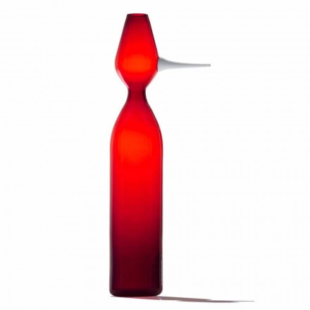 Red Murano Blown Glass Decorative Vase Made in Italy - Belindo Viadurini