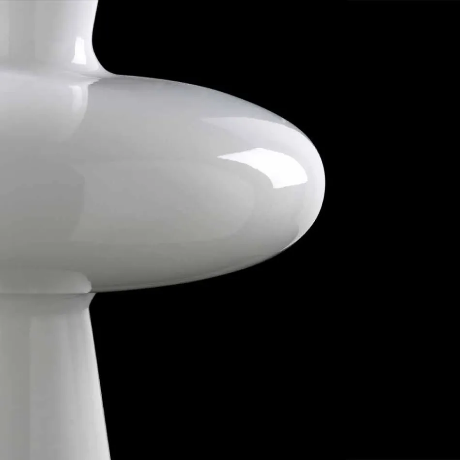 Modern Decorative Vase in White Ceramic Handmade in Italy - Tulipo Viadurini