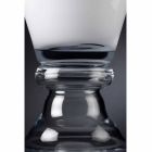 Modern Decorative Vase in Transparent and White Glass Made in Italy - Romantic Viadurini