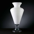 Modern Decorative Vase in Transparent and White Glass Made in Italy - Romantic