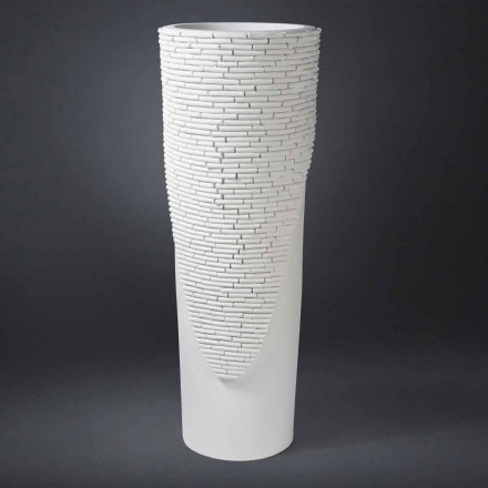 Indoor Decorative Ceramic Vase Handmade in Italy - Calisto Viadurini