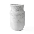 Vase Decor in White Carrara Marble and Black Marquinia Design - Calar