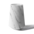 Vase of White Carrara Marble or Black Portoro Striped Design - Cairo