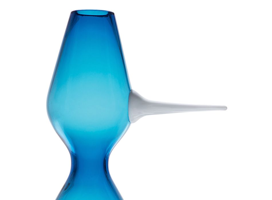 Blue Murano Glass Decorative Vase Made in Italy