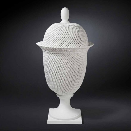 Elegant Indoor Ceramic Vase Handmade Made in Italy - Napoleone Viadurini