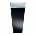 Freestanding Vase in Glass and Interchangeable Panels 3 Dimensions - Ghenna Viadurini