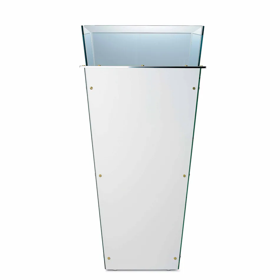 Freestanding Vase in Glass and Interchangeable Panels 3 Dimensions - Ghenna Viadurini