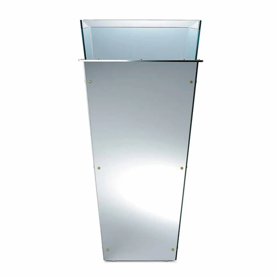 Freestanding Vase in Glass and Interchangeable Panels 3 Dimensions - Ghenna Viadurini