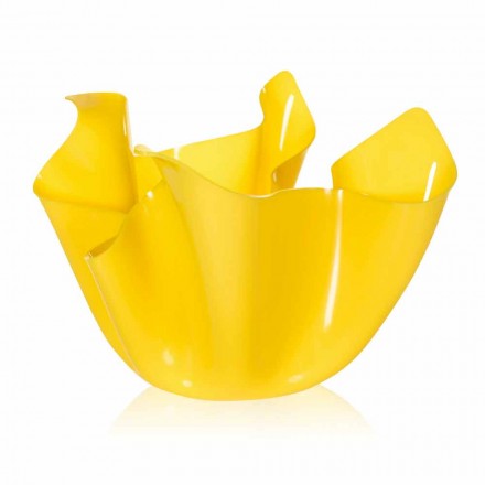 Yellow vase from interior / exterior design damped Pina, made in Italy Viadurini