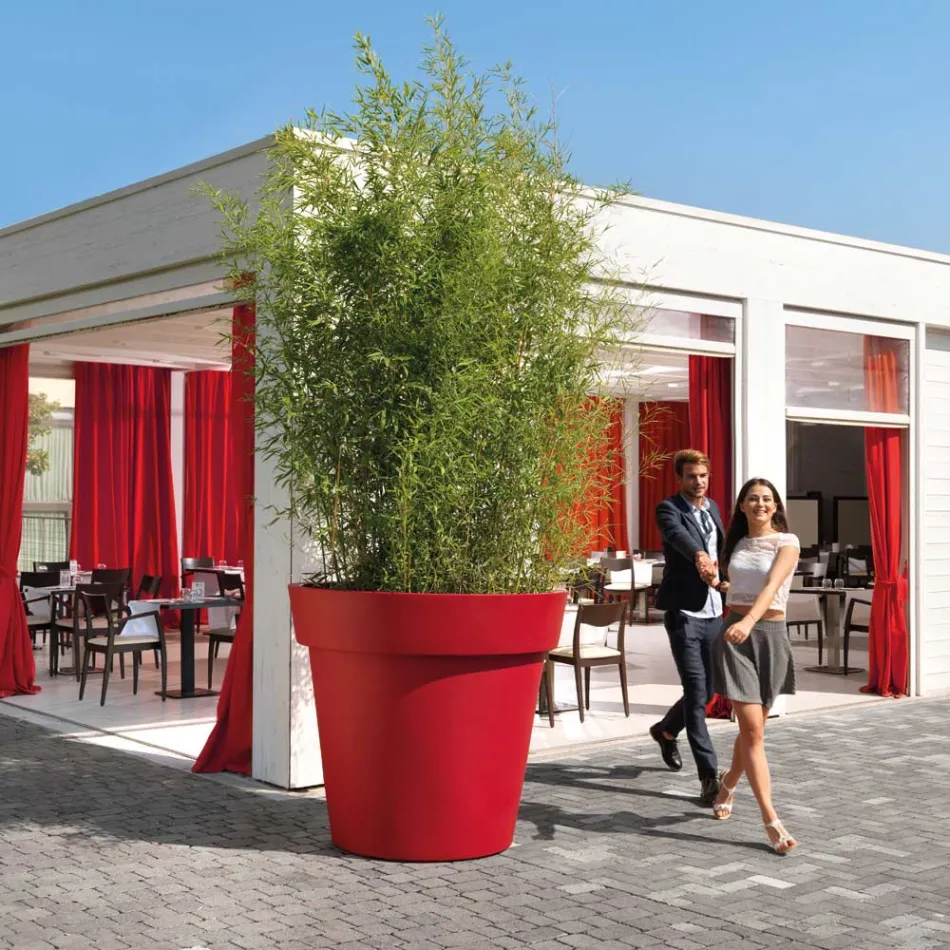 Large Outdoor Vase in Polyethylene 4 Sizes Made in Italy - Emporium Viadurini