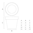 Large Outdoor Vase in Polyethylene 4 Sizes Made in Italy - Emporium Viadurini