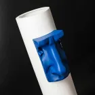 White Ceramic Vase with Colored Insert Handmade in Italy - Monte Viadurini