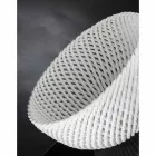 Handmade Ceramic Vase with Woven Weft Made in Italy - Napoleon Viadurini