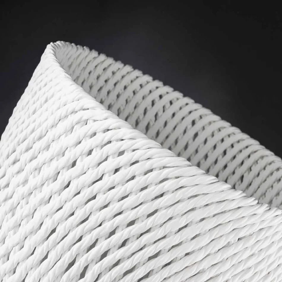 Handmade Ceramic Vase with Woven Weft Made in Italy - Napoleon Viadurini