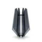 Elegantly Designed Smoked Methacrylate and Glass Vase Made in Italy - Vetria Viadurini