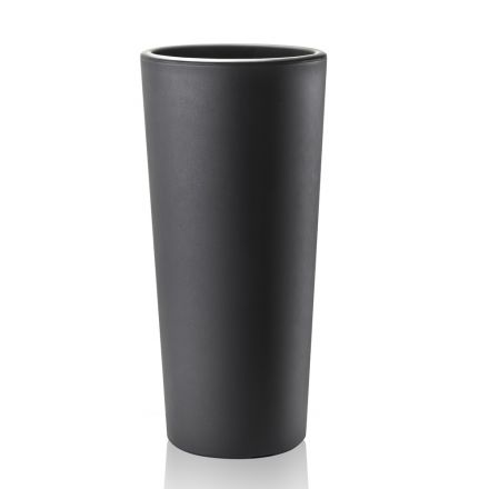 Vase in White or Anthracite Polyethylene Bell Shape 2 Pieces - Milek Viadurini