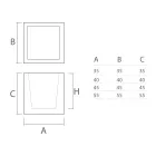 Vase in Colored Polyethylene Cubic Shape Made in Italy - Tonello Viadurini