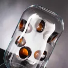 Murano Blown Glass Vase with Colored Details Made in Italy - Trapani Viadurini