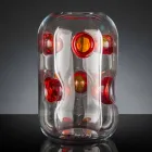 Murano Blown Glass Vase with Colored Details Made in Italy - Trapani Viadurini