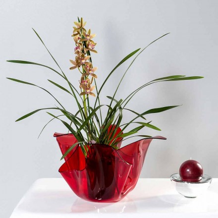 Multipurpose internal / external vase Pina red, modern design made Italy Viadurini
